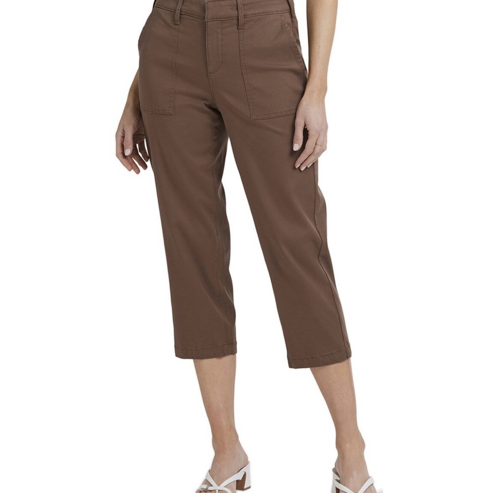 NWT NYDJ Wide-Leg Mocha Ankle Pants Sz 0